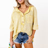 Sailing Away Waffle Knit Top In Yellow Image - 1
