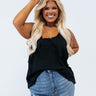 Made For Sunshine Frayed Tank In Black Curves Image - 1
