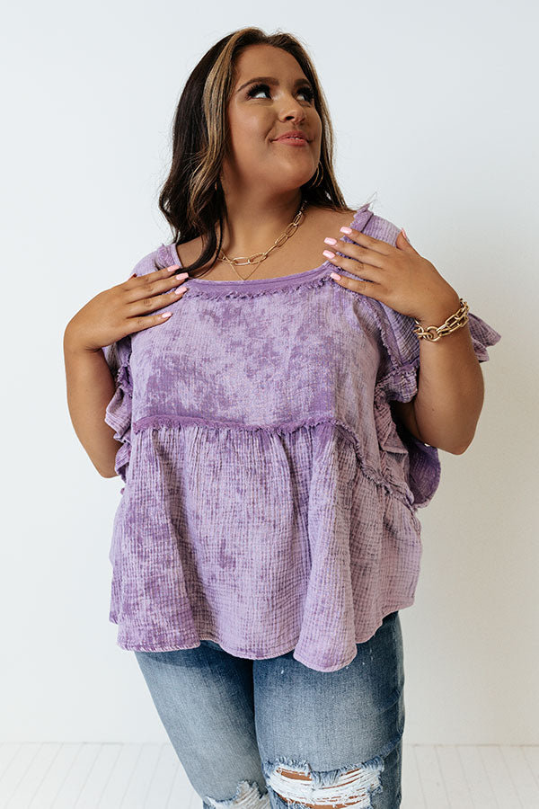 Pick A Spot Shift Top In Lavender Curves Image - 2