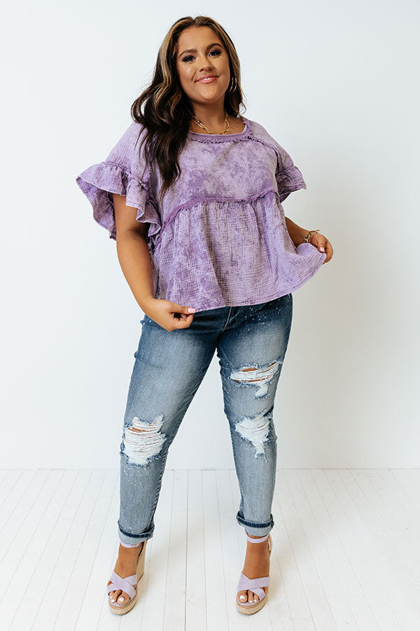 Pick A Spot Shift Top In Lavender Curves Image - 1