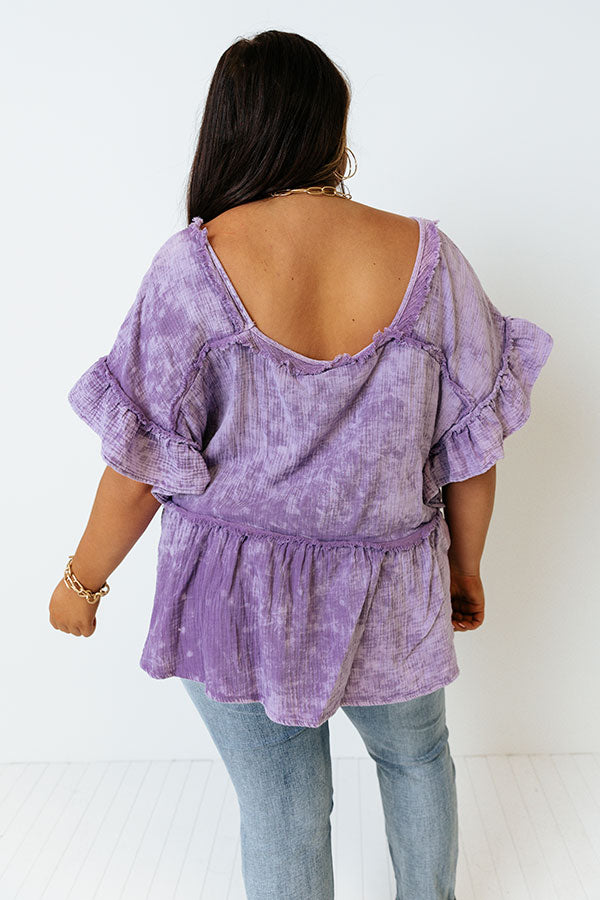 Pick A Spot Shift Top In Lavender Curves Image - 3