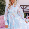 Happier Now Floral Dress In Sky Blue Image - 1