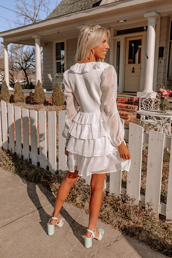 Hamptons Forever Smocked Dress In White Image - 5