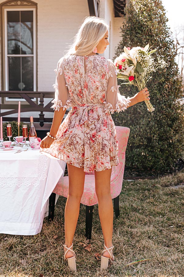 Vineyard Villa Pleated Dress in Dusty Purple Image - 5