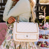 Glam Or Nothing Faux Leather Crossbody In Ivory Image - 1