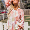 Bubbly Personality Shift Top In Peach Curves Image - 1