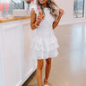 Springtime Happiness Eyelet Dress In White Image - 1