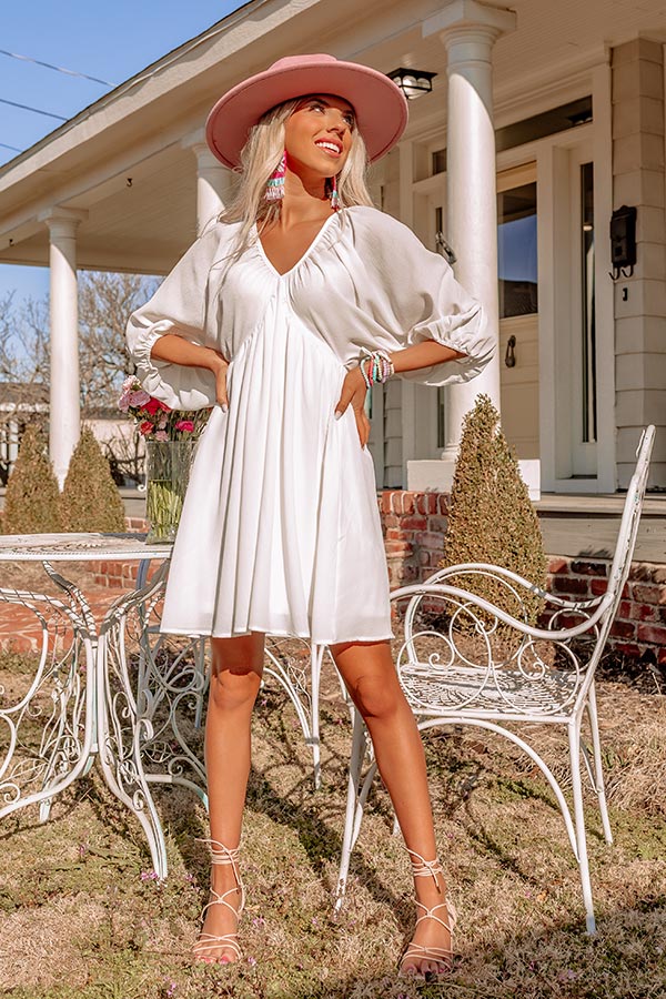 Sweet Remedy Babydoll Dress In White Image - 1