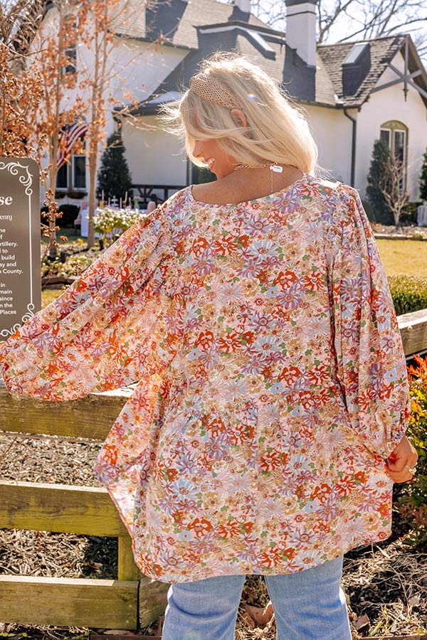 Stay Consistent Floral Top Curves Image - 5