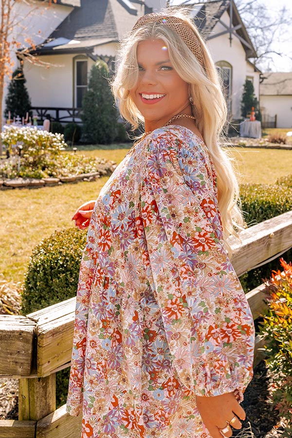 Stay Consistent Floral Top Curves Image - 4