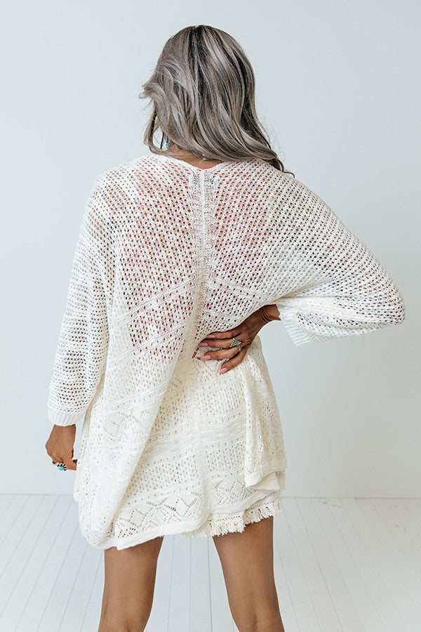 Keep At Bay Knit Cardigan In Cream Image - 4