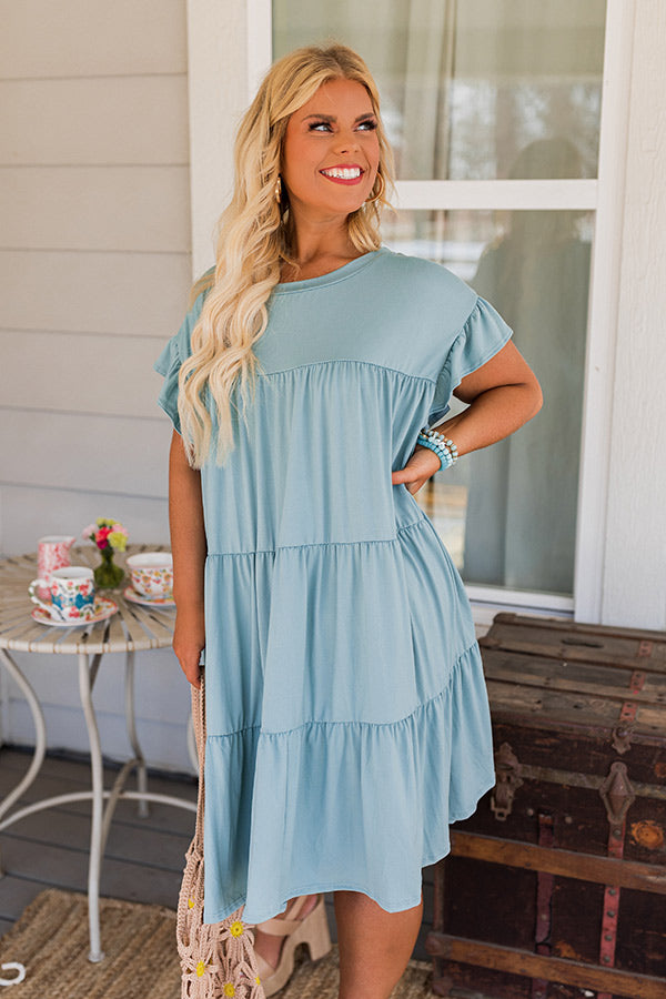 Ready To Party Babydoll Dress In Ocean Wave Curves • Impressions Online ...