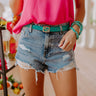 Trendy Girl Faux Leather Belt In Teal Image - 1