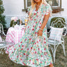 Happiest Days Floral Midi In Green Curves Image - 1