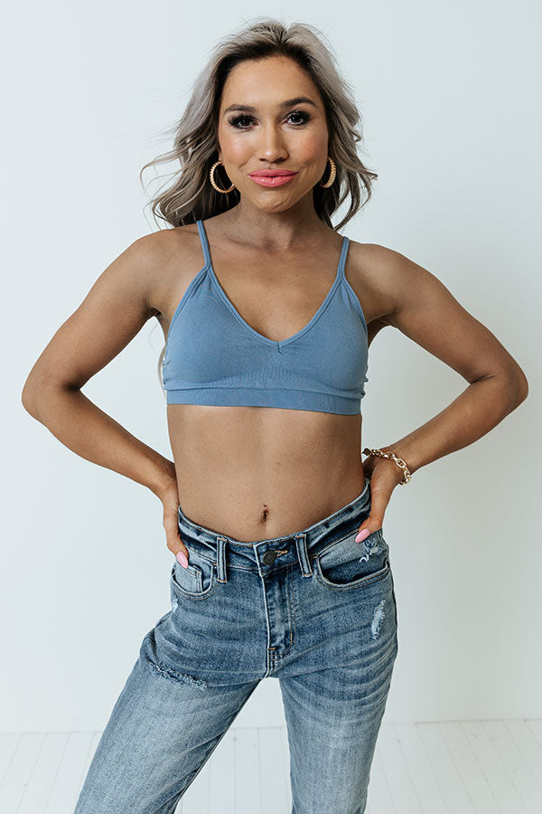 Suite Life Seamless Bralette In Airy Blue