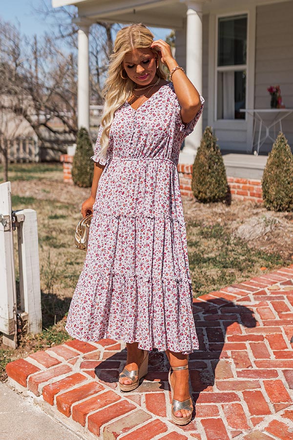 Cheer You On Floral Midi Curves Image - 1