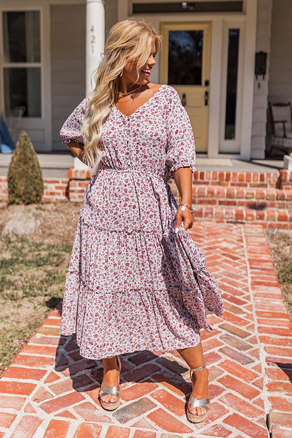 Cheer You On Floral Midi Curves Image - 3