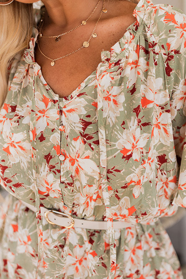 Telling The Truth Floral Midi Curves Image - 3