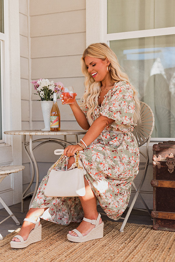 Telling The Truth Floral Midi Curves Image - 1