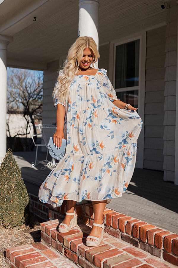 The Louisa Floral Midi Curves Image - 2