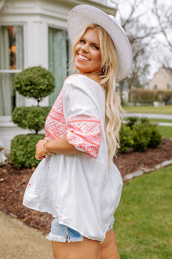 All Booked Up Embroidered Top Curves Image - 3