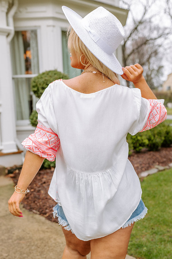 All Booked Up Embroidered Top Curves Image - 4