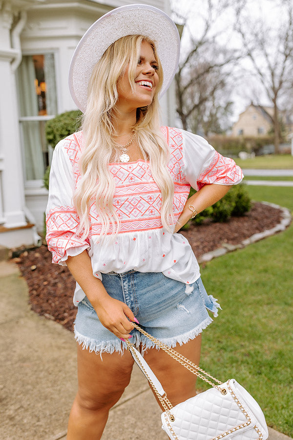 All Booked Up Embroidered Top Curves Image - 1