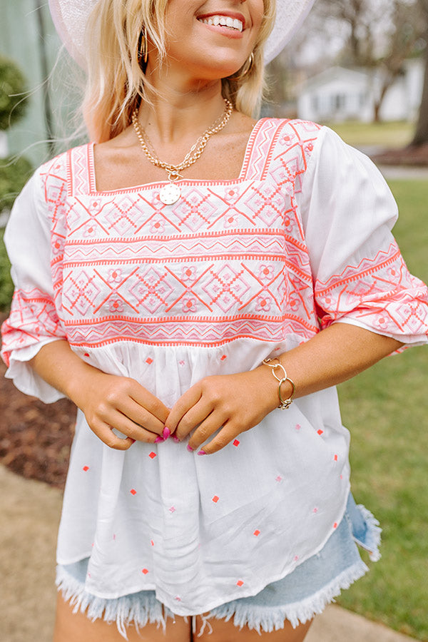 All Booked Up Embroidered Top Curves Image - 5