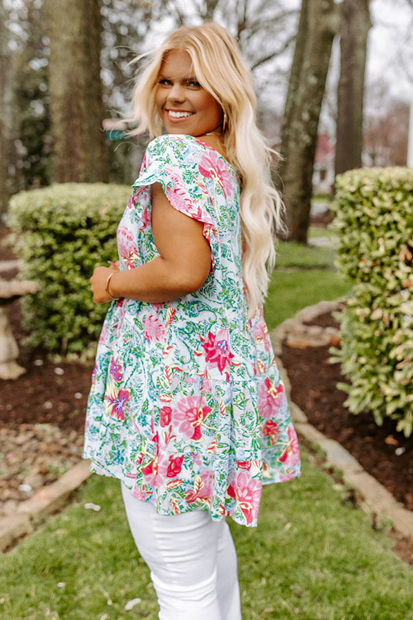 Seaside Stays Babydoll Top Curves Image - 3