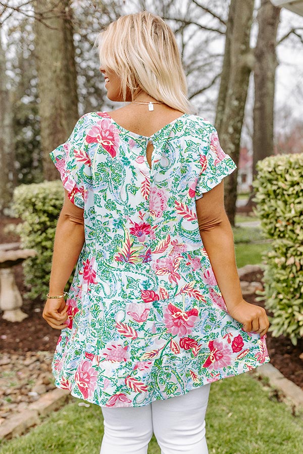 Seaside Stays Babydoll Top Curves Image - 4