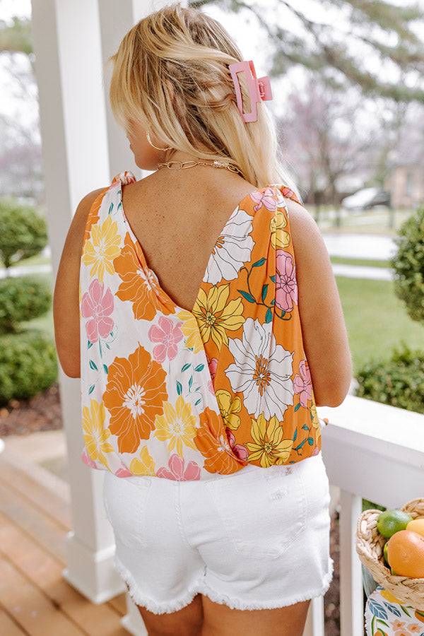 Tropical Bliss Floral Top Curves Image - 4