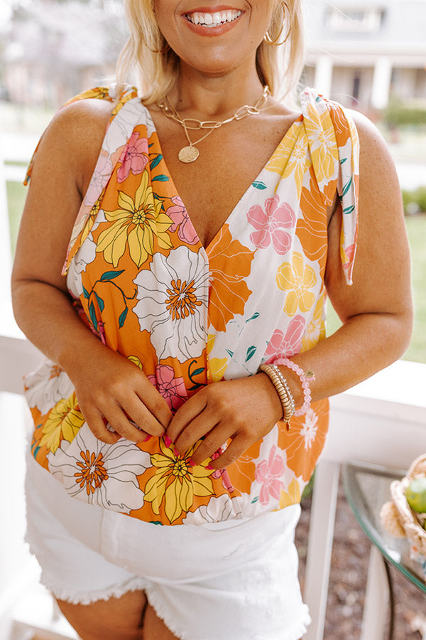 Tropical Bliss Floral Top Curves Image - 2