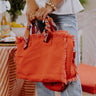 Sailing Away Canvas Tote In Orange Image - 1