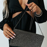 Fabulous Time Rhinestone Clutch In Black Image - 1