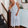 Care For You Smocked Midi In Blue Image - 1