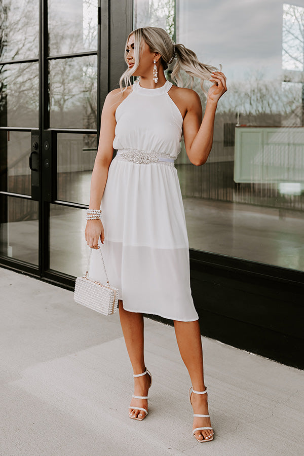 Staying Downtown Dress In White