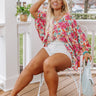 Beach Hustle Floral Shift Tunic In Peach Curves Image - 1