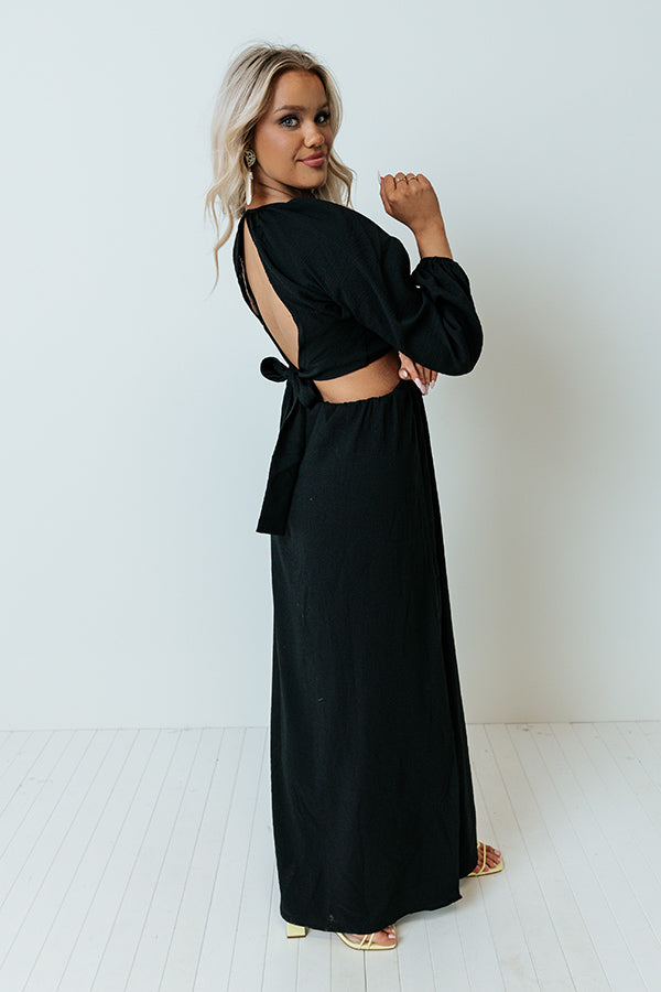 Mood Board Cut Out Maxi In Black Image - 3