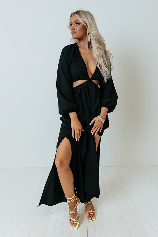 Mood Board Cut Out Maxi In Black Image - 1
