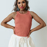 Surf And Tide Crop Tank In Dark Coral Image - 1