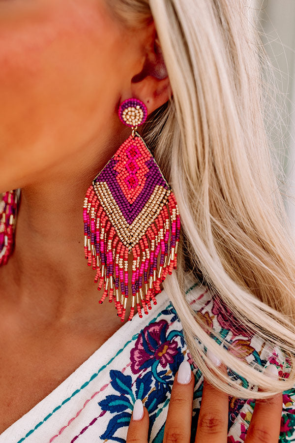 Tropical Tales Beaded Earrings Image - 3