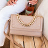Focus On The Future Faux Leather Crossbody In Taupe Image - 1