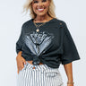 Free Bird Distressed Boyfriend Tee in Black Curves Image - 1