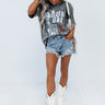 Blame It On My Roots Mineral Wash Graphic Tee in Grey Image - 1