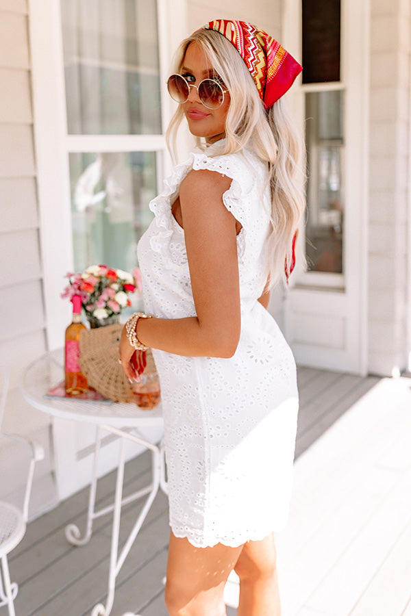 Free And True Eyelet Dress In White Image - 5