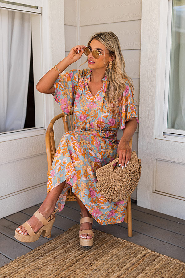 Worth Your Time Floral Midi Image - 5