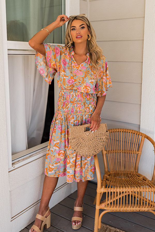 Worth Your Time Floral Midi Image - 2