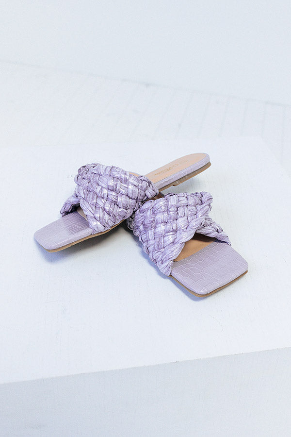 The Ellaway Woven Sandal In Lavender