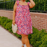 Stick Around Floral Shift Dress Curves Image - 1