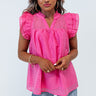 Watermelon Margs Gingham Top In Pink Image - 1